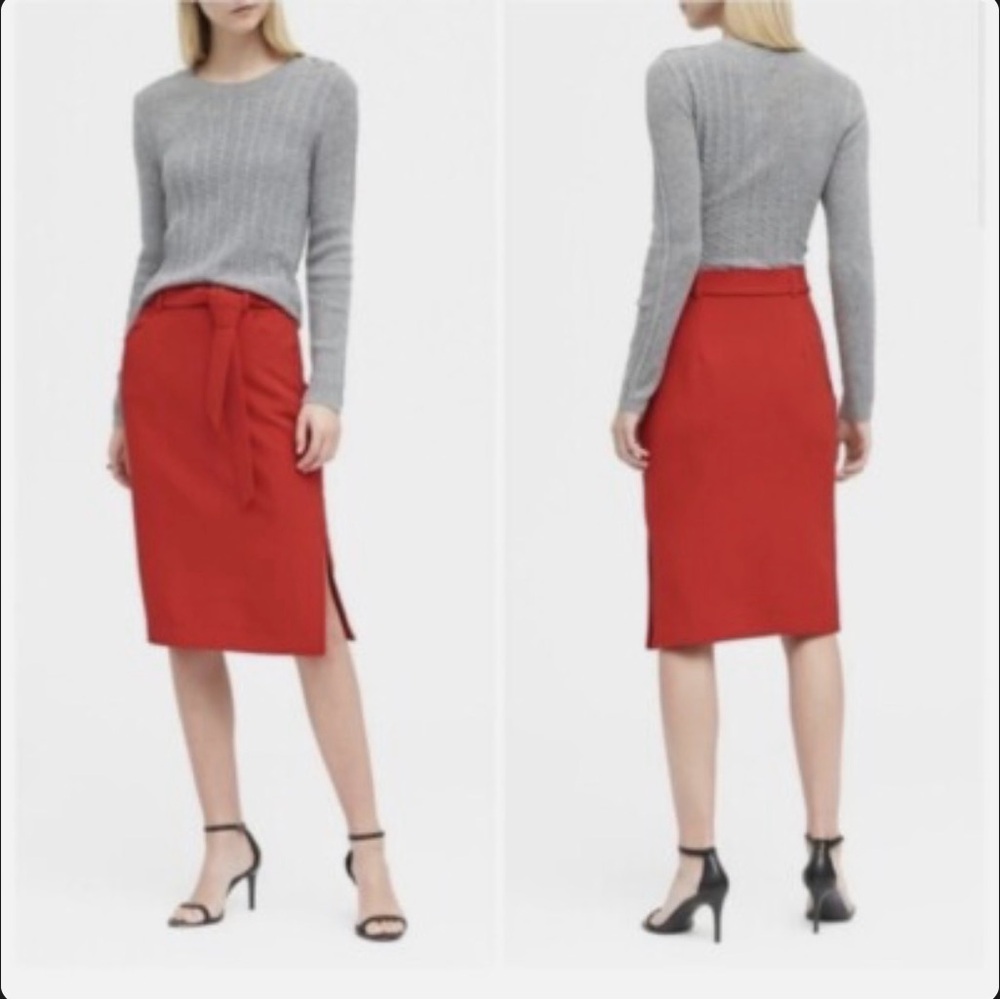 Banana Republic Red Pencil Skirt